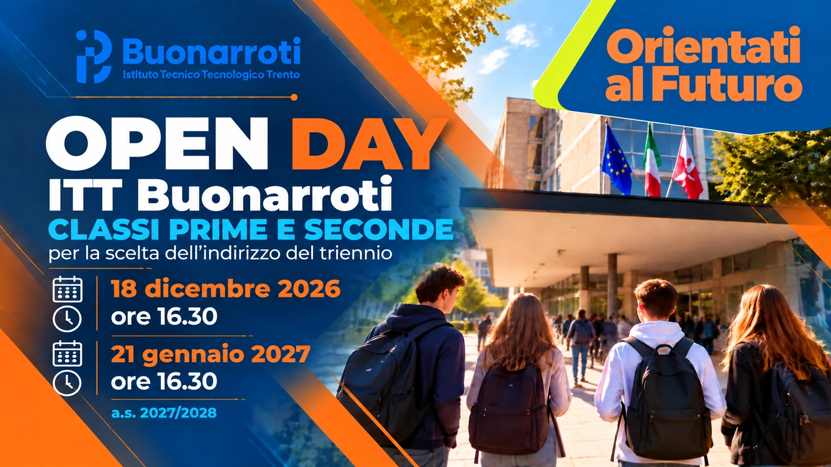 Orientamento sul triennio per classi prime e seconde ITT Buonarroti