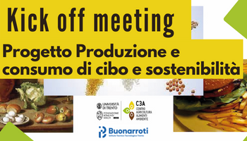 Progetto Produzione e consumo di cibo e sostenibilità - Kick off meeting 